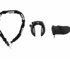 Abus Pro Shield Plus 5950 Rahmenschloss Mit Einsteckkette Und Satteltasche