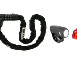 Abus Tresor 1385 Schloss + Sigma StVZO Beleuchtungsset Safe & Secure Bundle